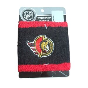 NHL Ottawa Senators Black Red Embroidered Wristband